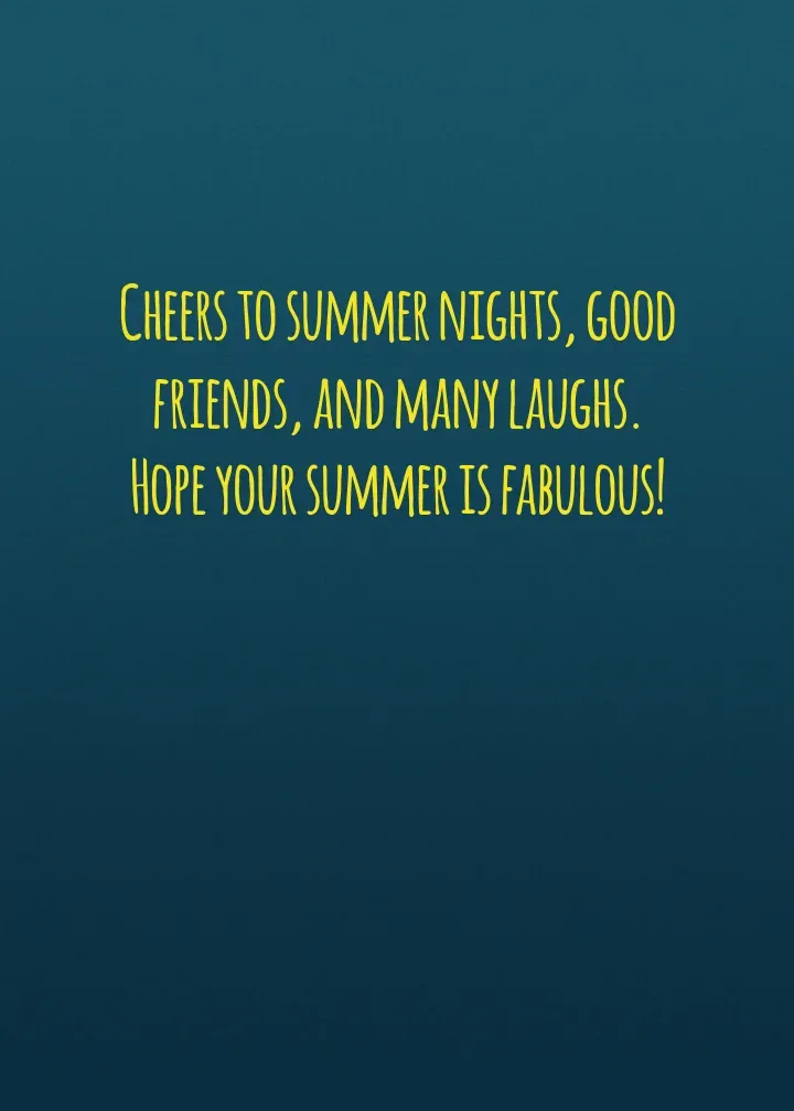 Summer Nights card inside right