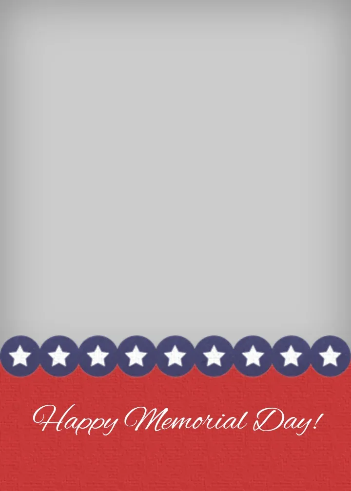Patriotic Memorial Day Photo card front