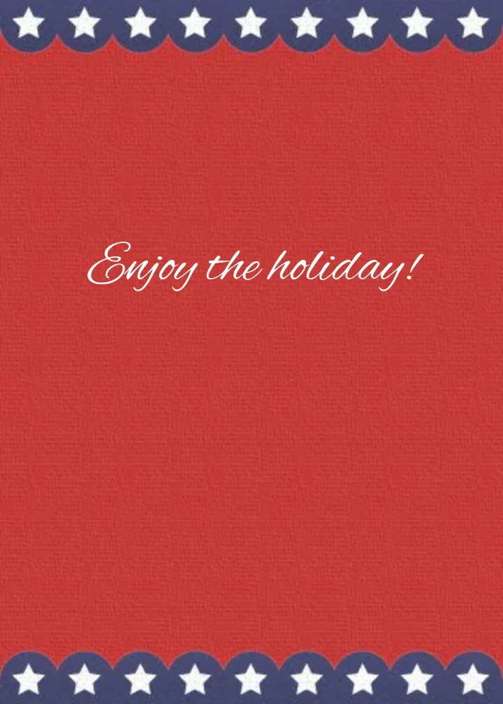 Patriotic Memorial Day Photo card inside right