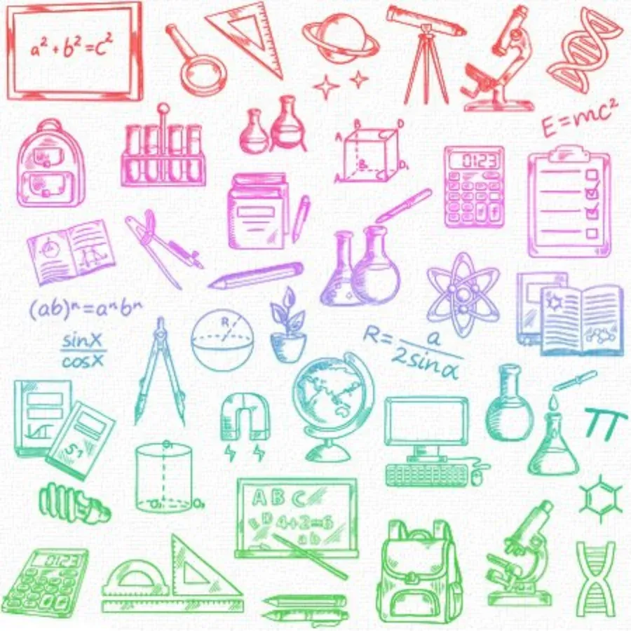 Teacher Day Doodle card inside left