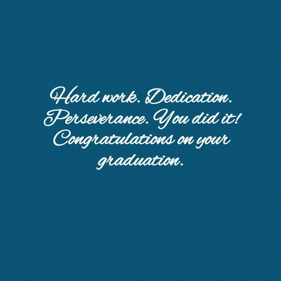 Formal Graduation card inside right