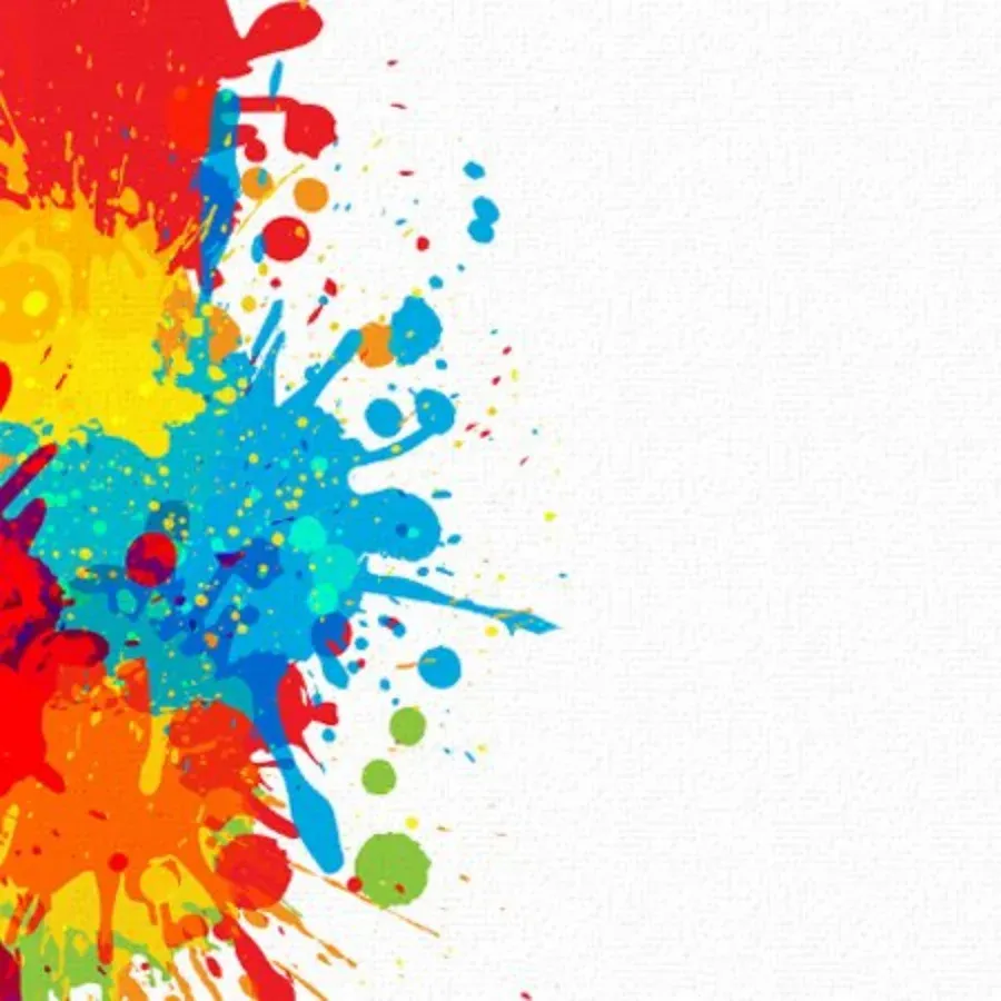 Paint Splatter Thank You card inside left