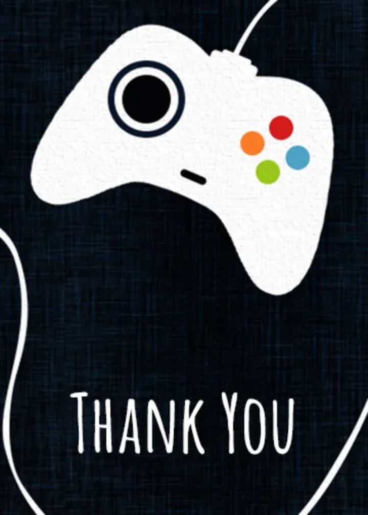 Game Controller Thank You card front