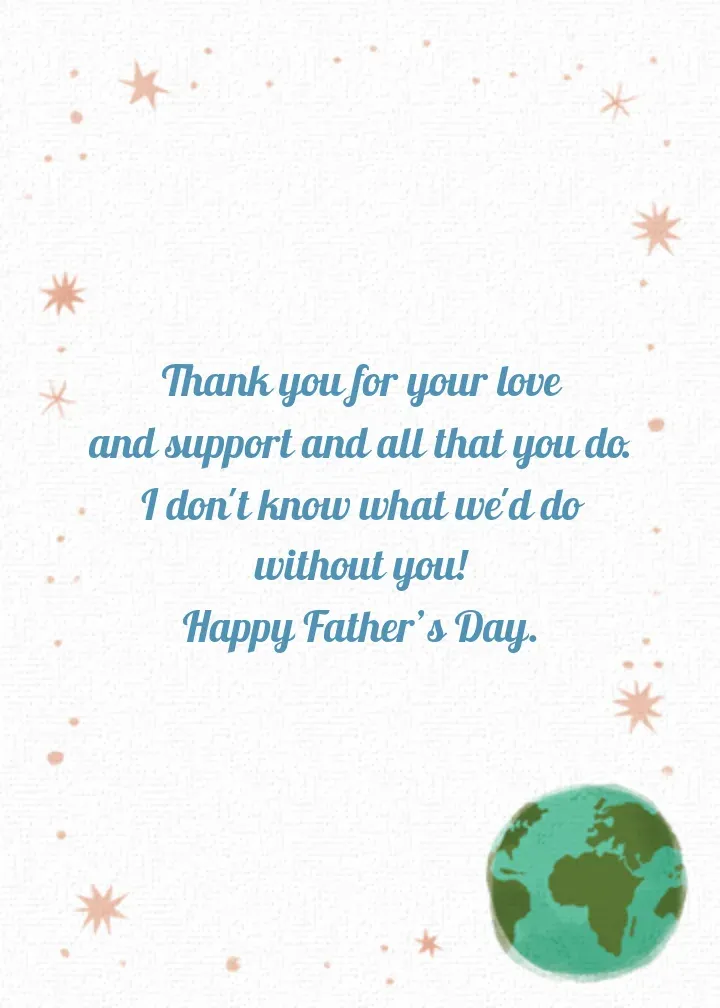 You Mean The World To Us card inside right