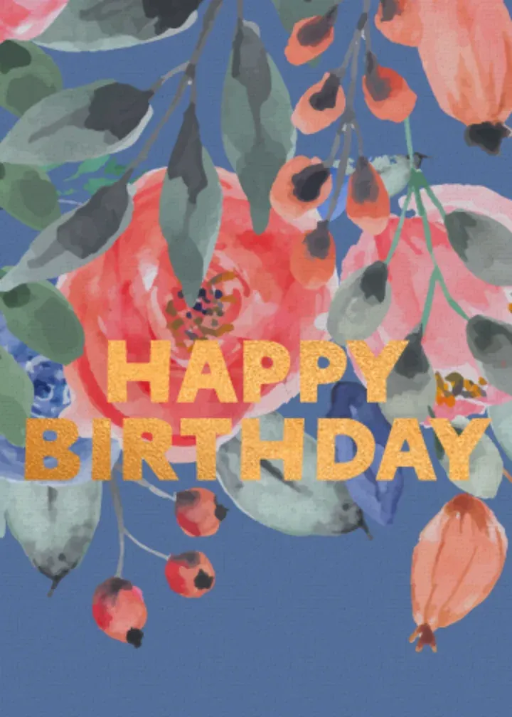 Happy Birthday Wishes card front