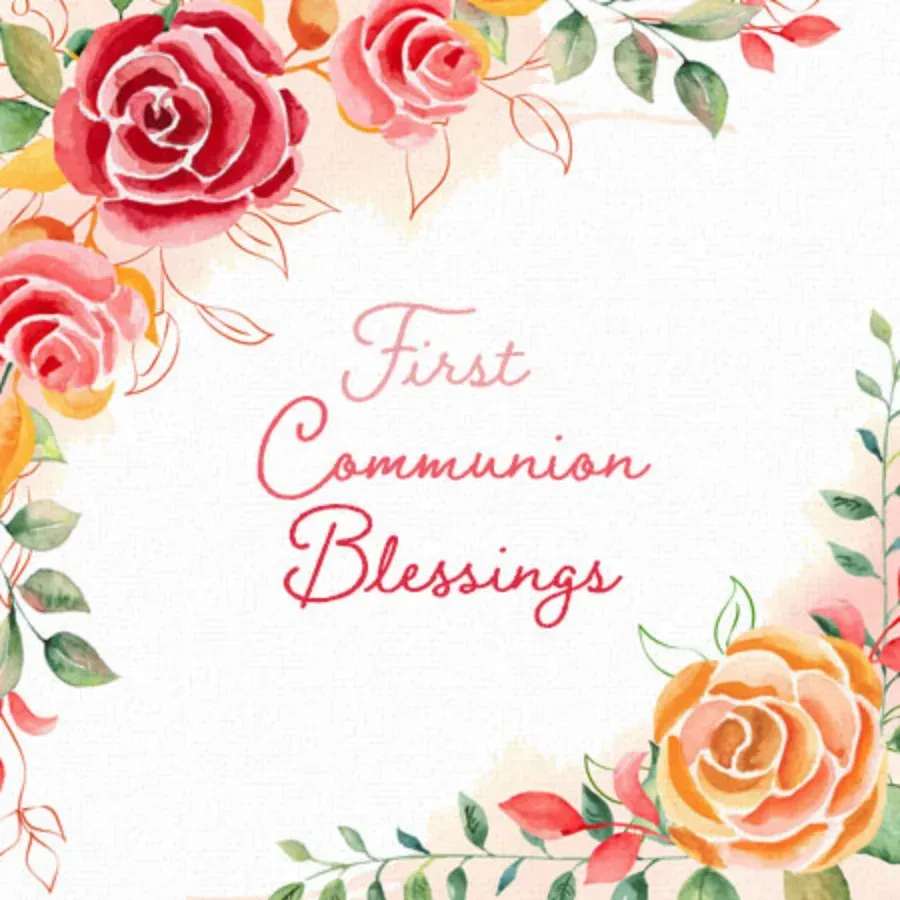 First Communion Bouquet card front