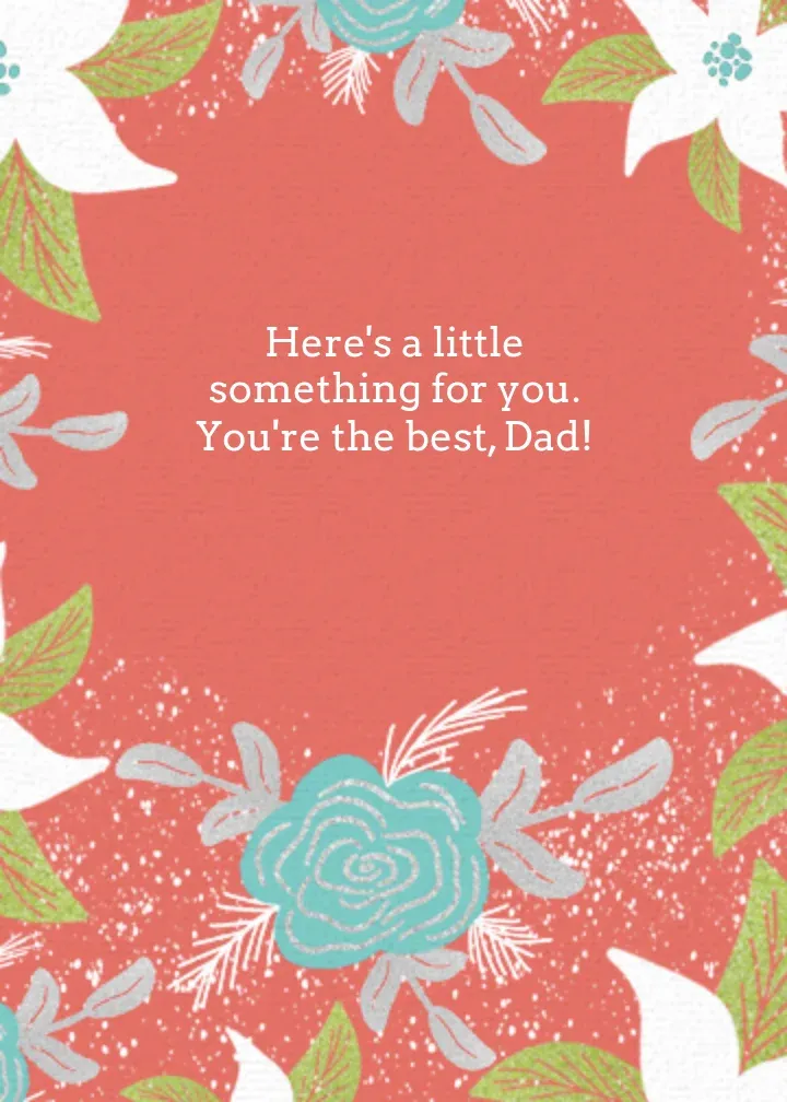 A Gift From Me To You Dad card inside right