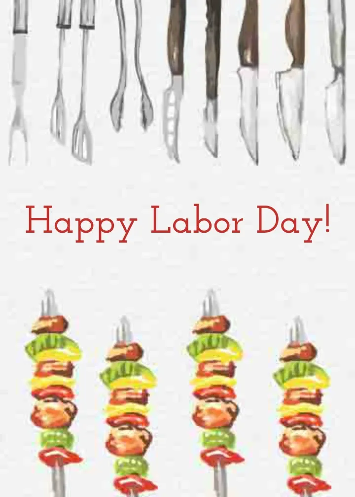 BBQ Watercolor card front