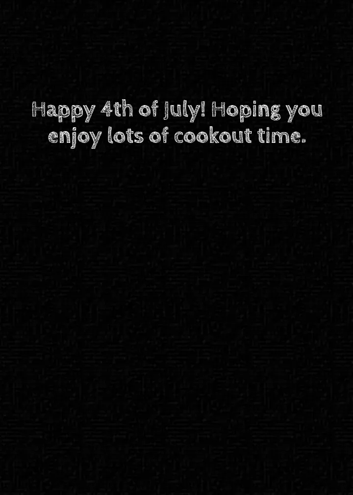 4th of July BBQ card inside right