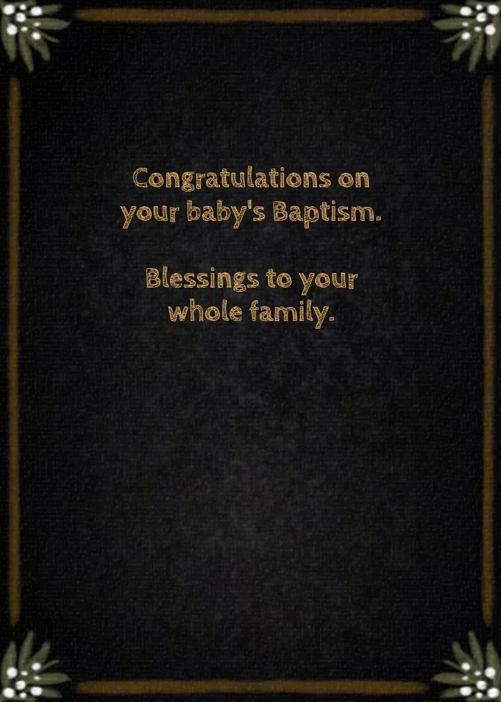 Baptism Chalkboard card inside right