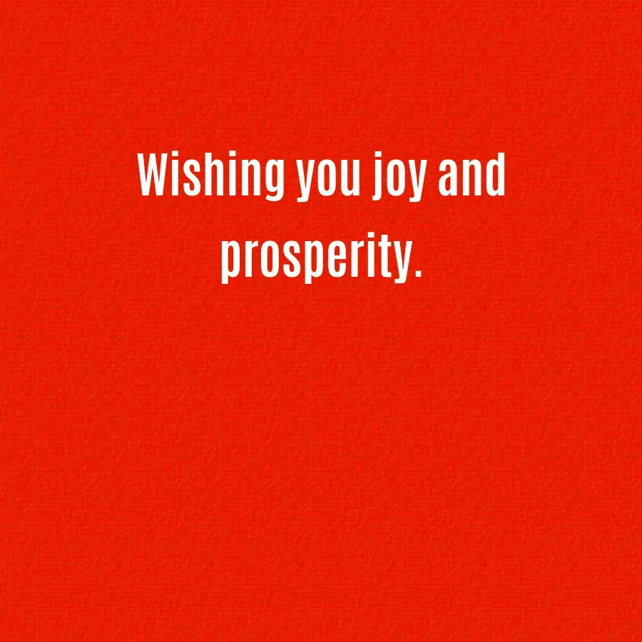 Square Lunar New Year Photo card inside right