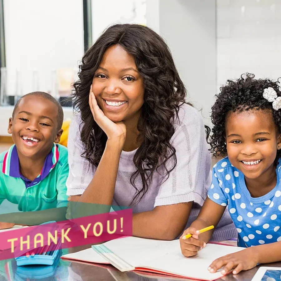 Thank You Banner Photo card front