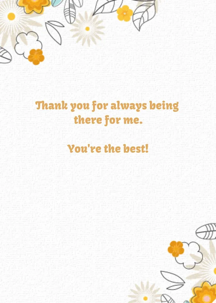Thanks Flowers Border card inside right