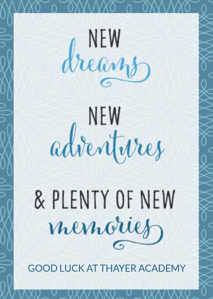 Good Luck in School card front