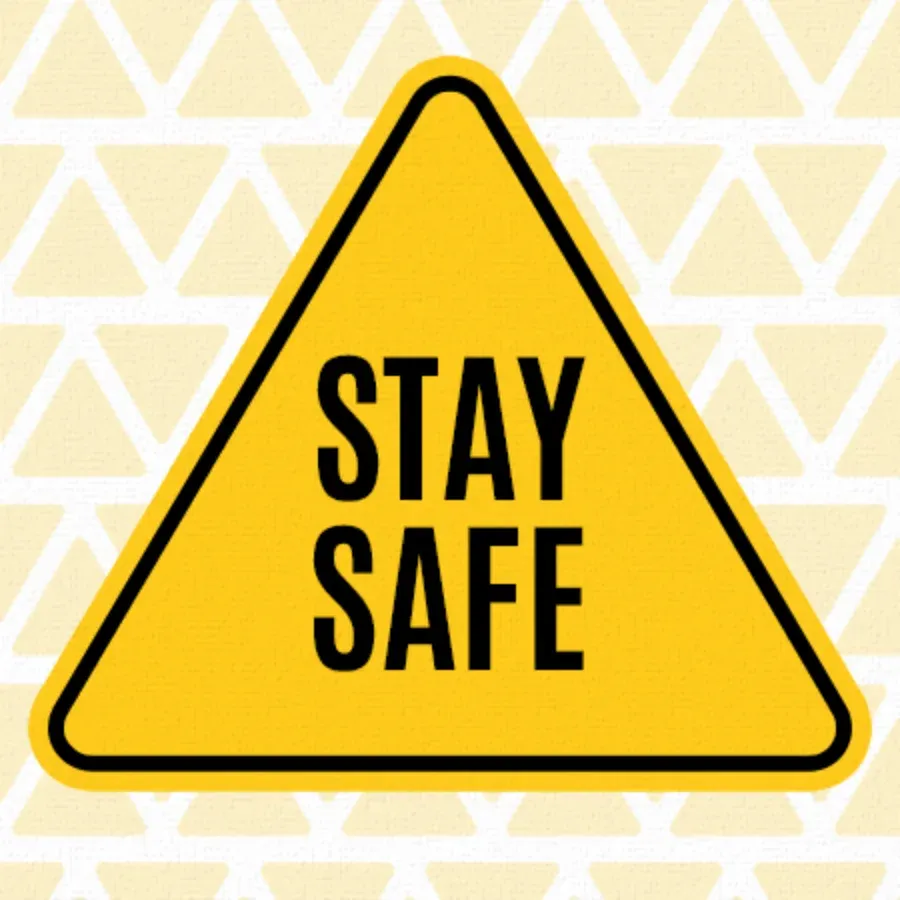 Stay Safe Sign card front
