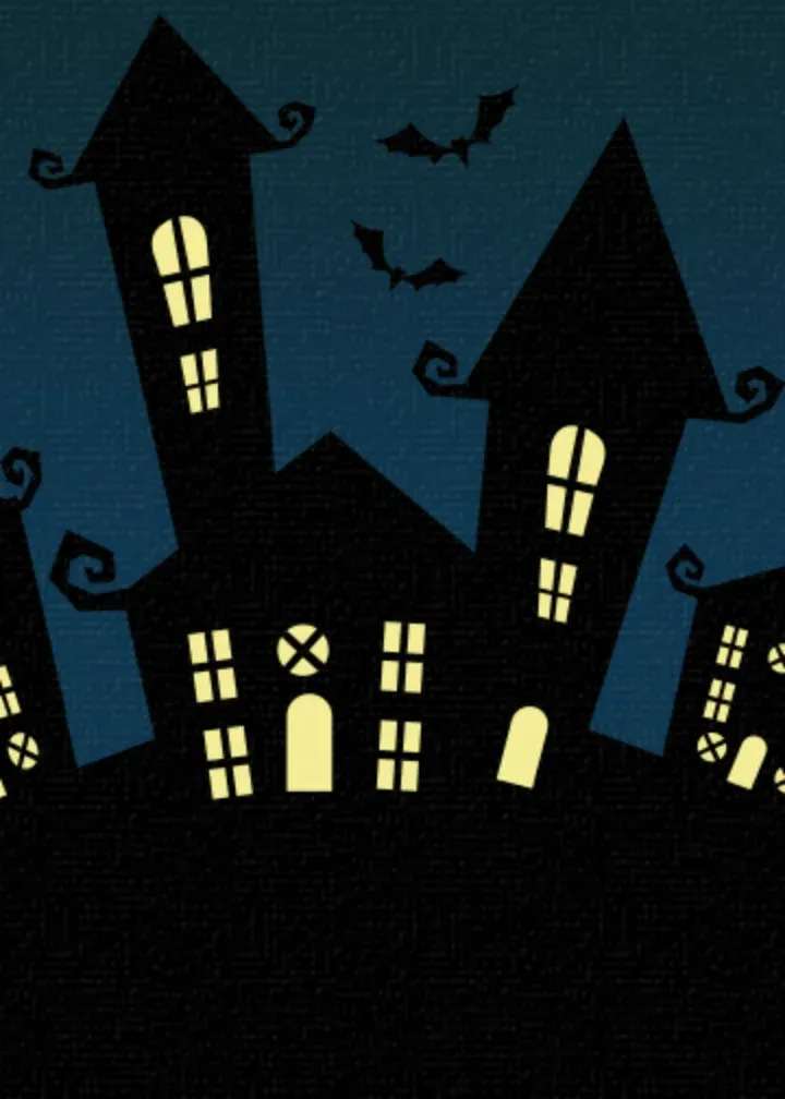 Halloween Houses card front