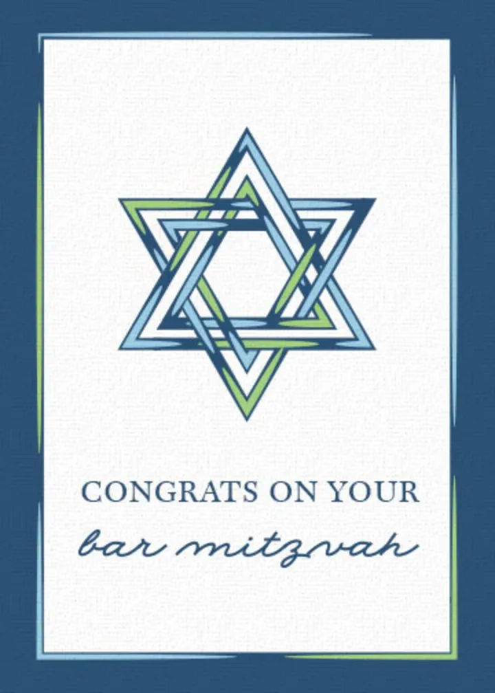 Bar Mitzvah Congrats card front