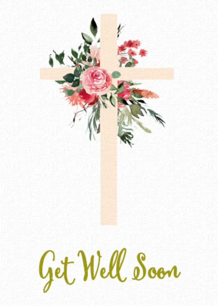 Religious Get Well card front
