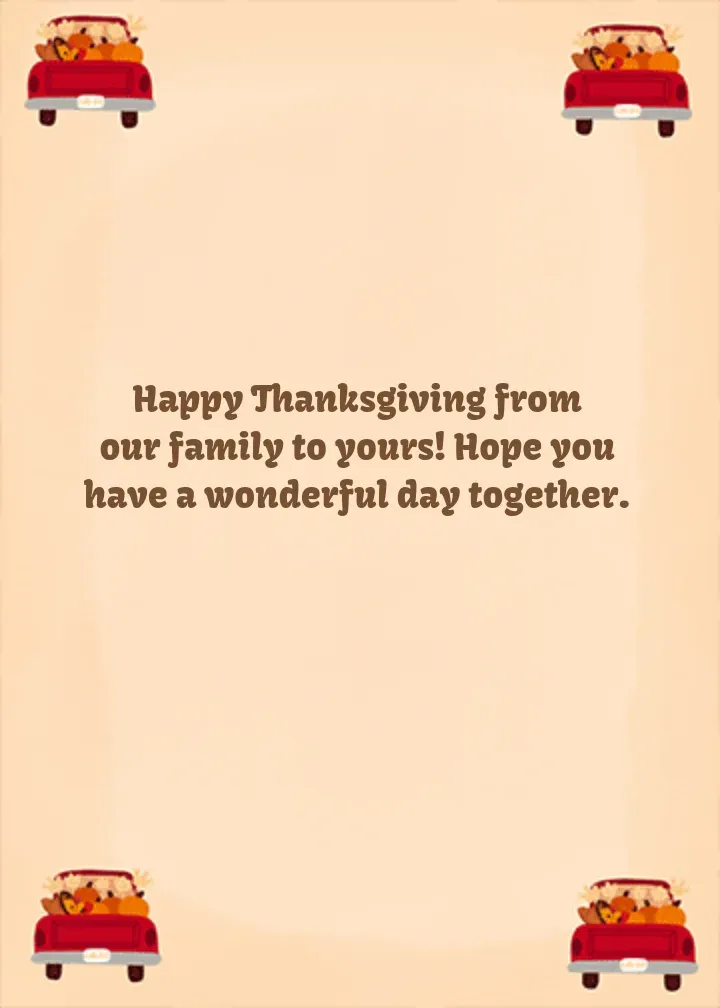 Thanksgiving Truck card inside right