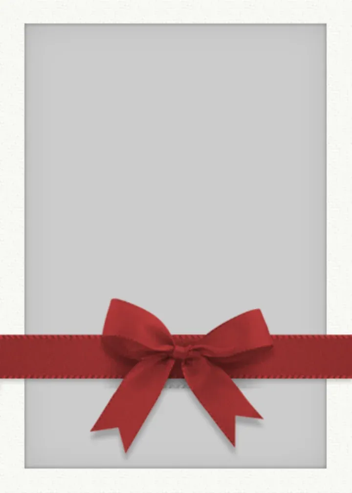 Holiday Bow Photo card front
