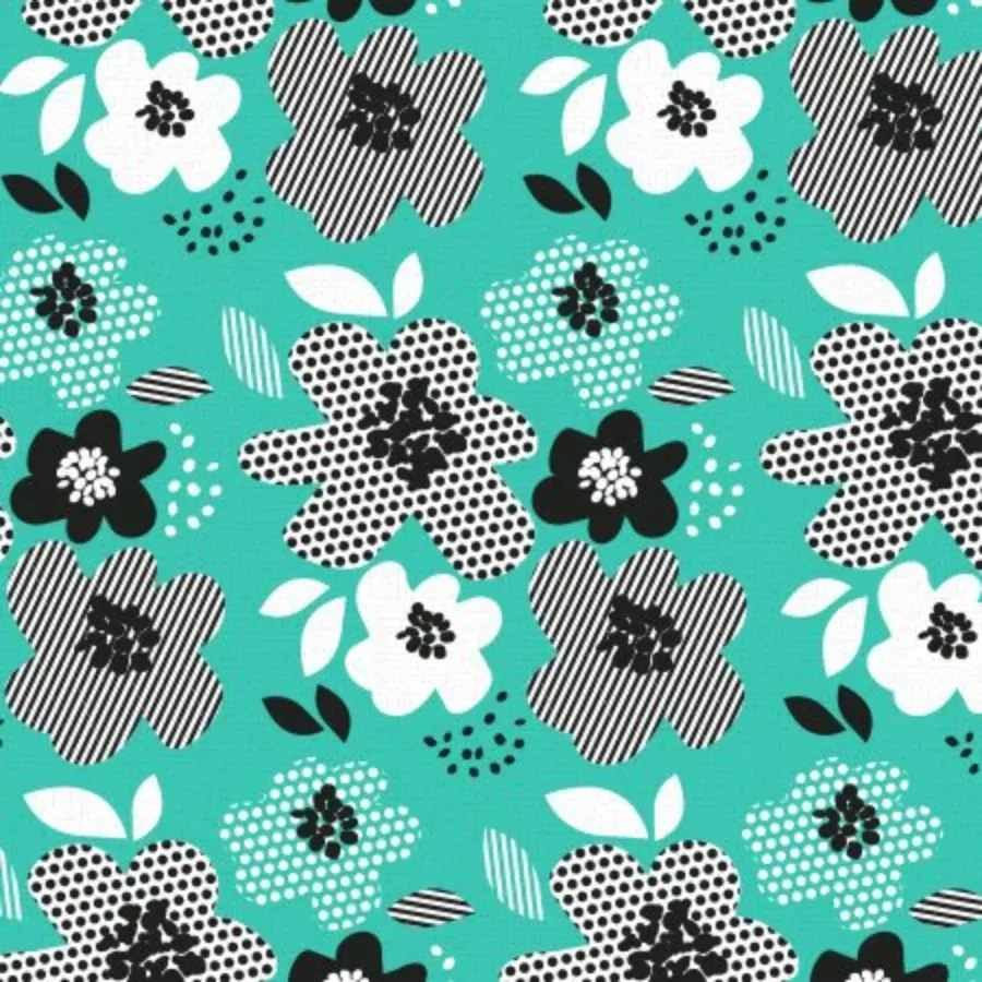 Thank You Retro Aqua card inside left