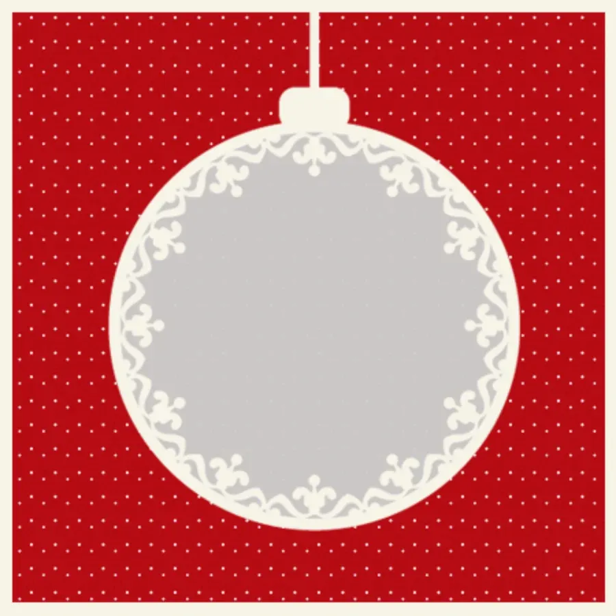 Christmas Ornament Photo card front