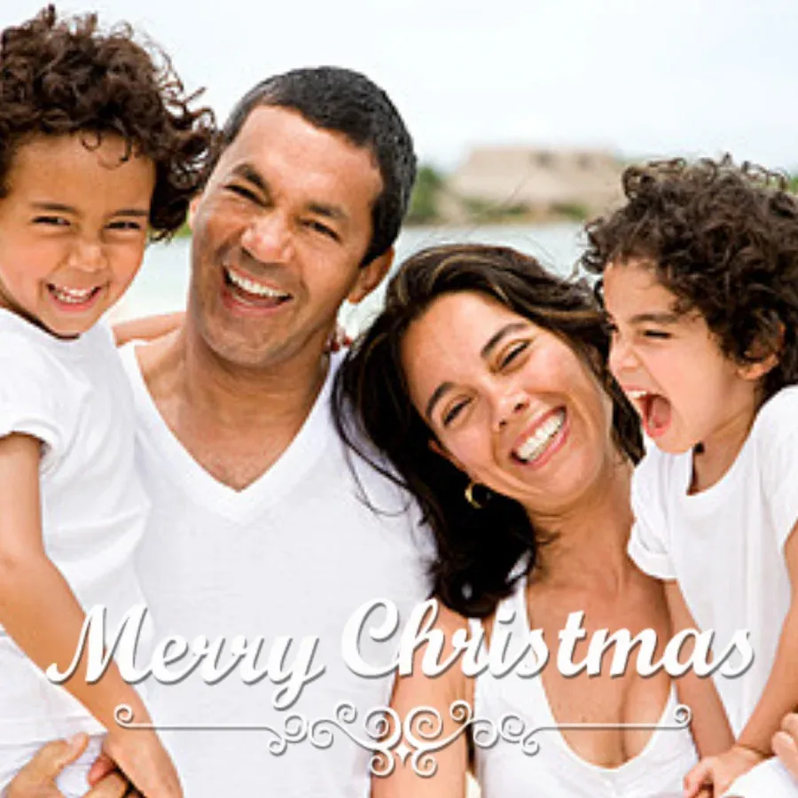 Merry Christmas Photo card front
