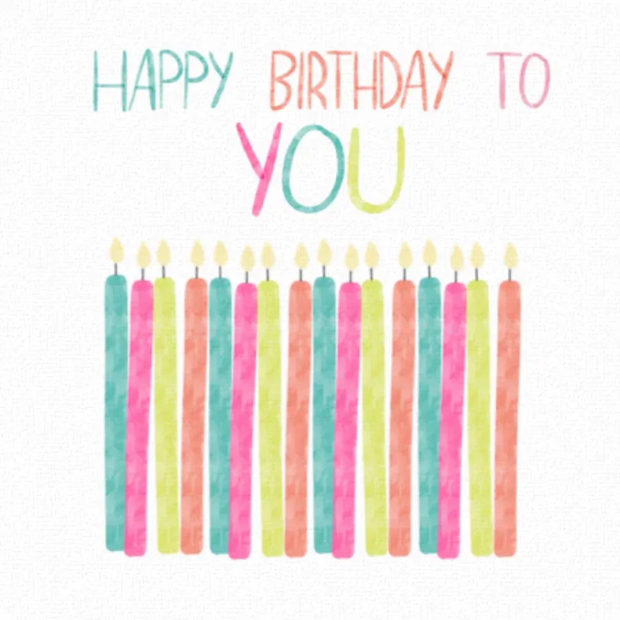 Bright Birthday Candles card front