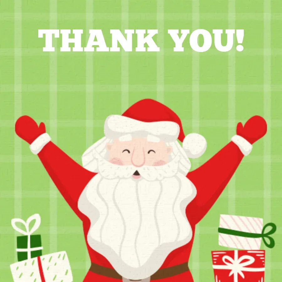 Thank You Santa card front
