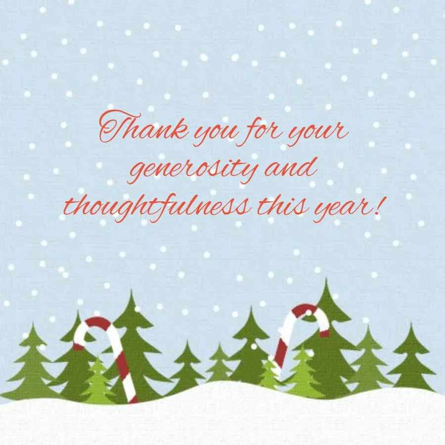 Thanks Gingerbread card inside right