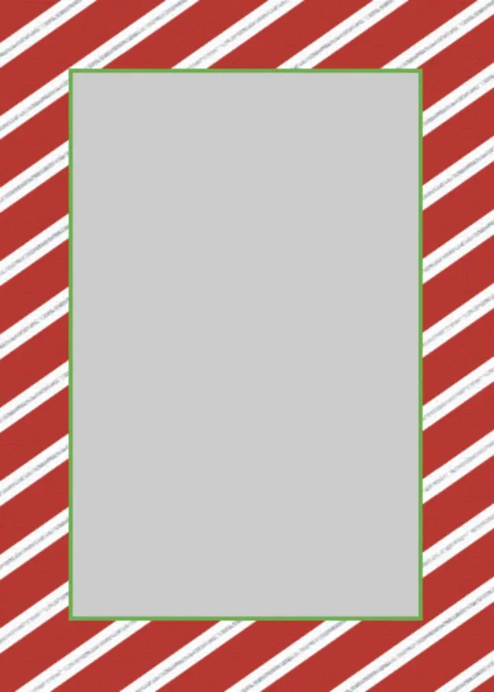 Peppermint Stripe Photo card front
