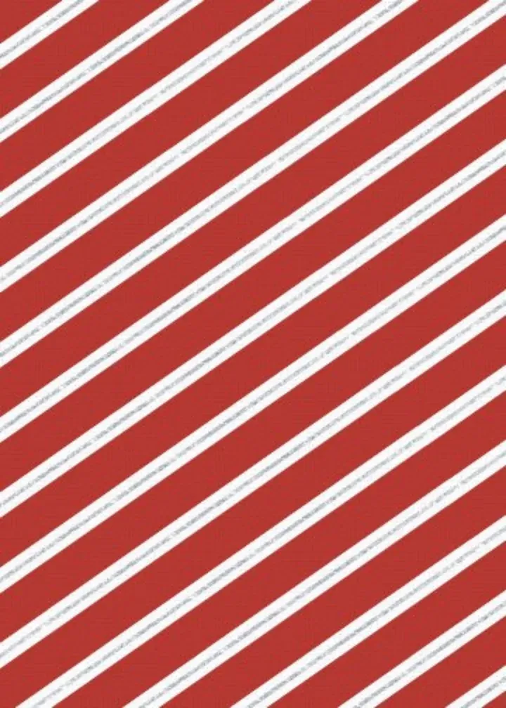 Peppermint Stripe Photo card inside left