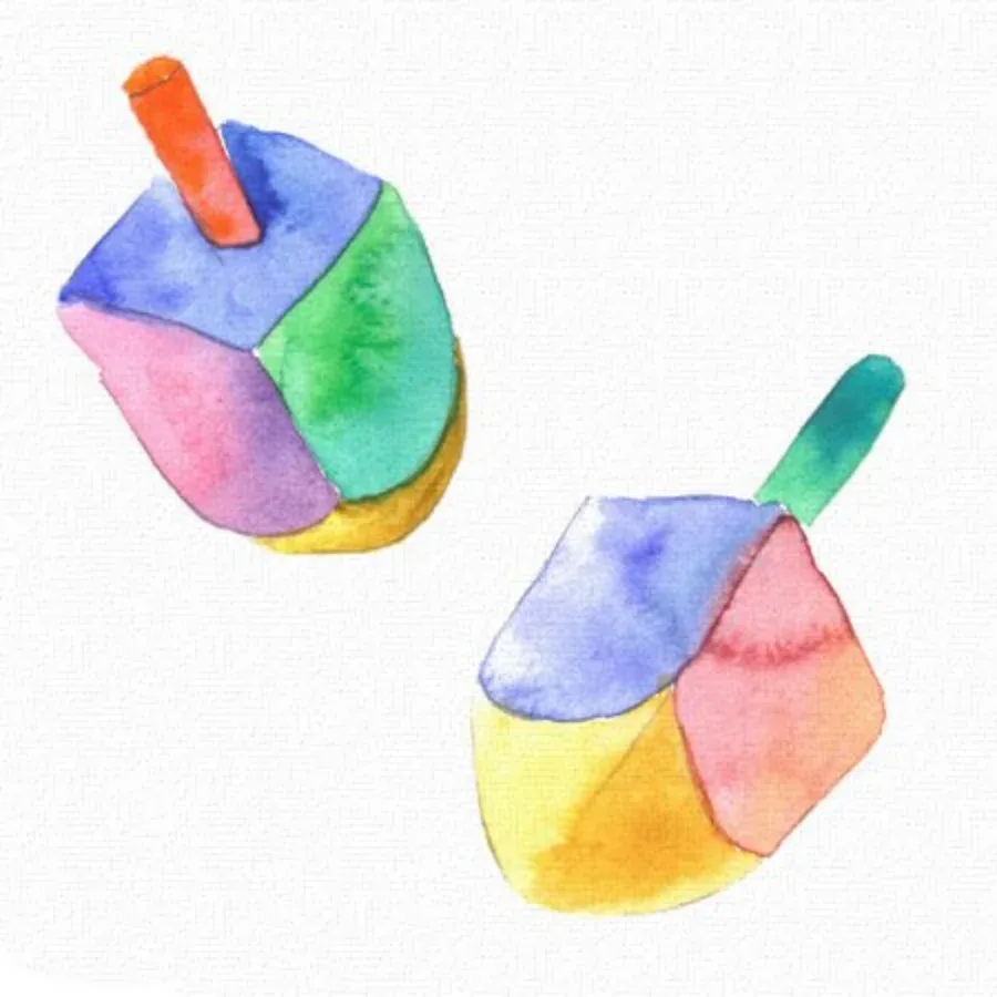 Dreidel Pattern card inside left