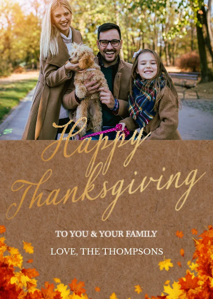Thanksgiving Photo card front