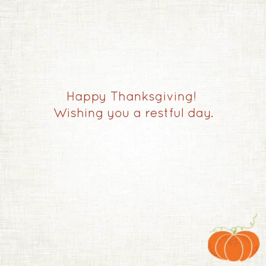 Rustic Pumpkin Thanksgiving card inside right
