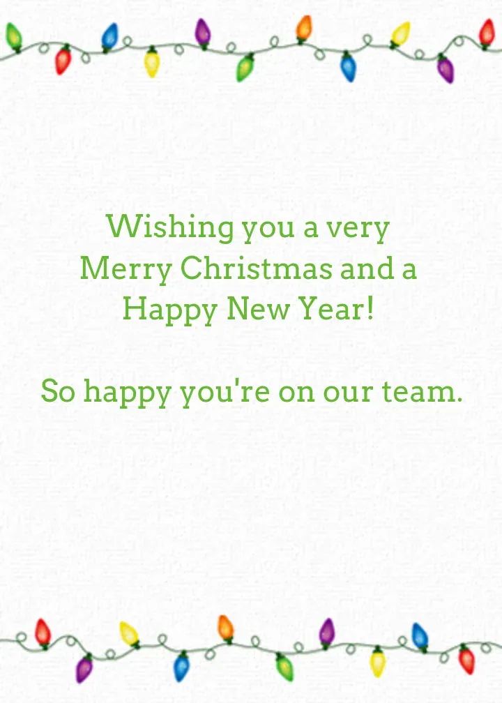 Happy Holidays Coworker card inside right