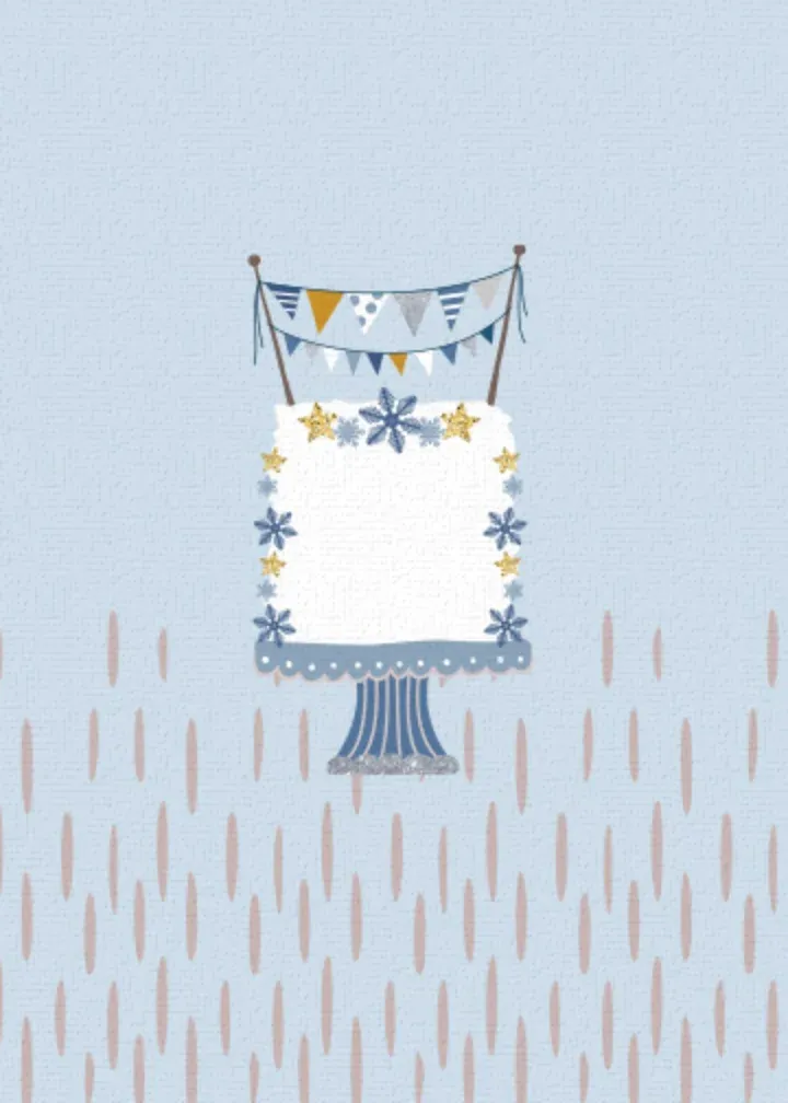 Festive Birthday Winter card inside left