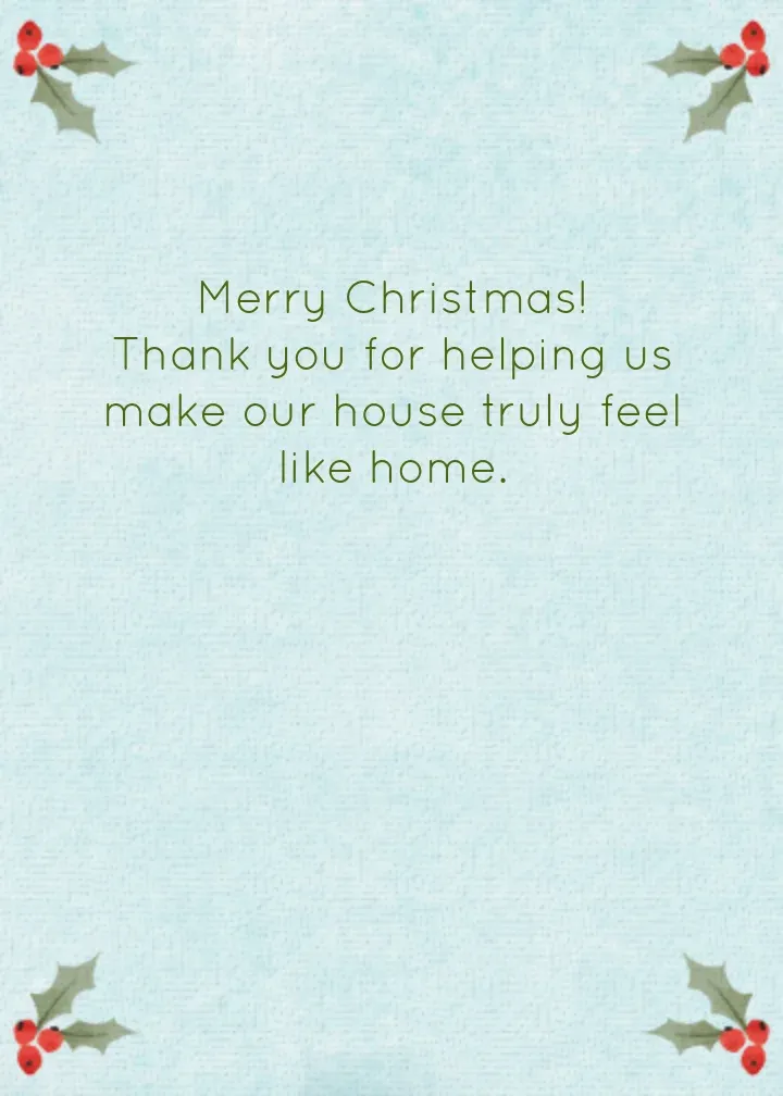 Home Sweet Home card inside right