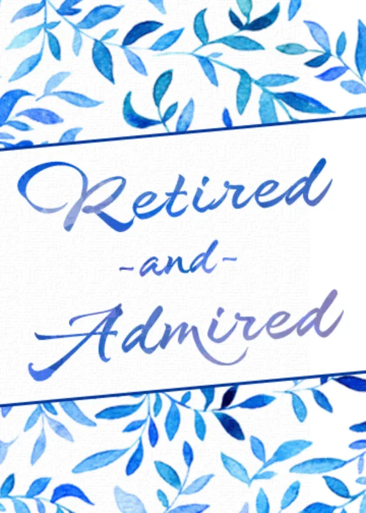 Retired & Admired Watercolor card front
