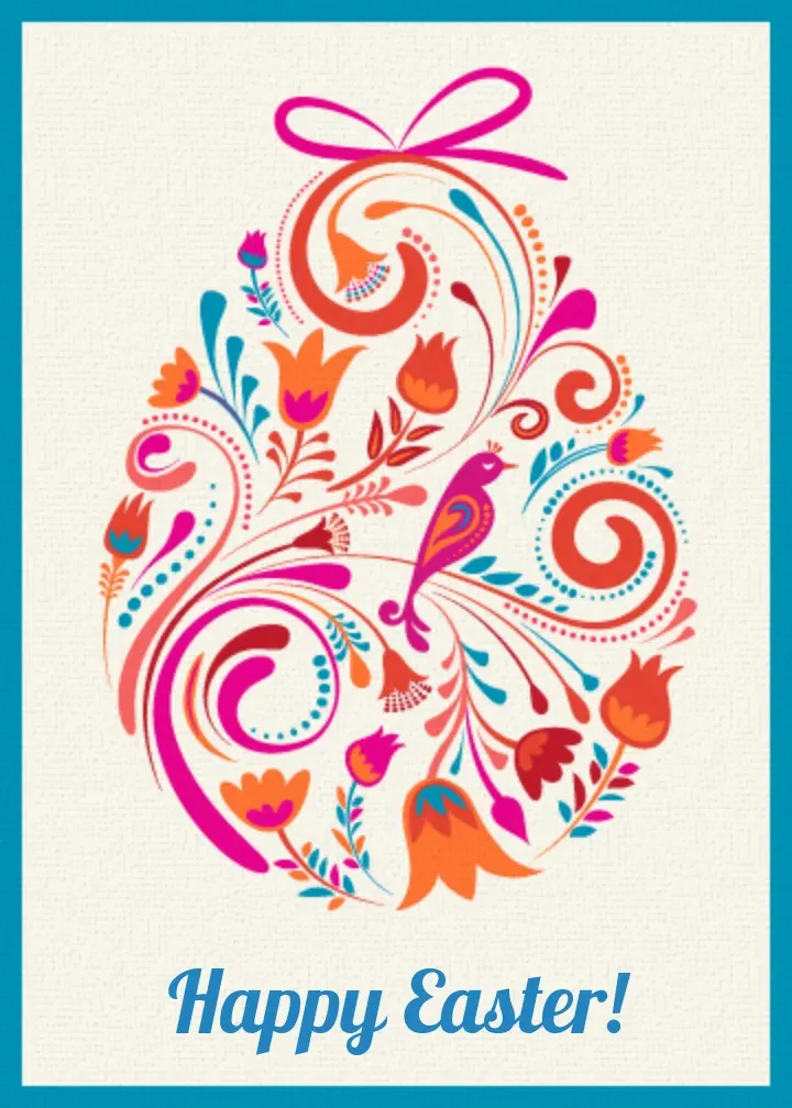 Colorful Easter Egg card front