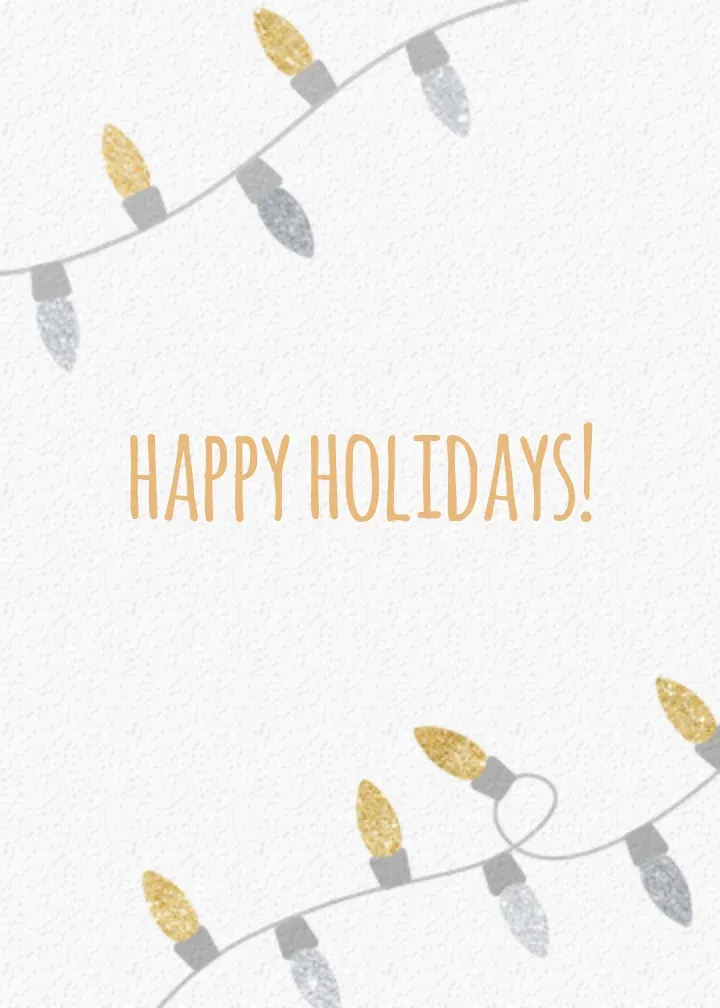 Gold & Silver Lights card front