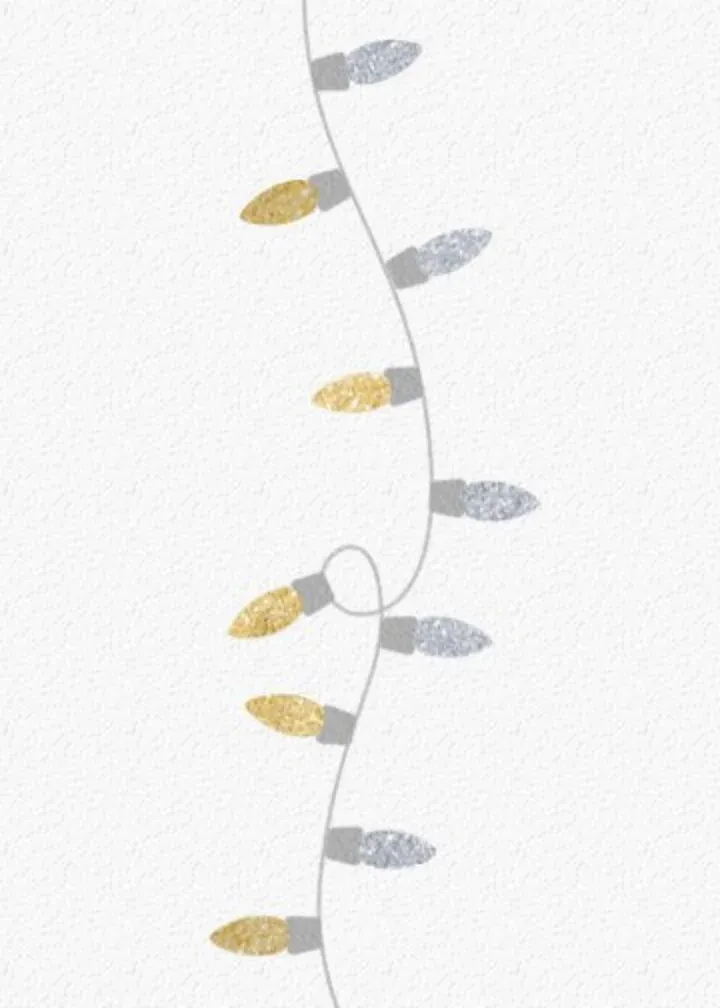 Gold & Silver Lights card inside left