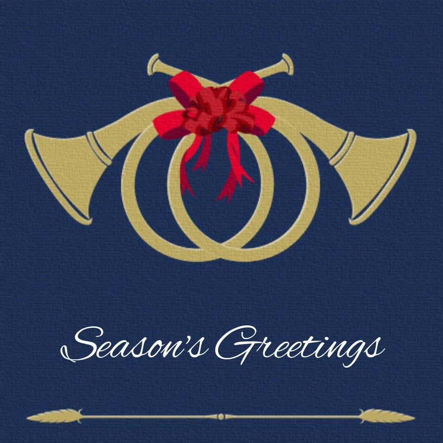 Business Holiday Horn card front