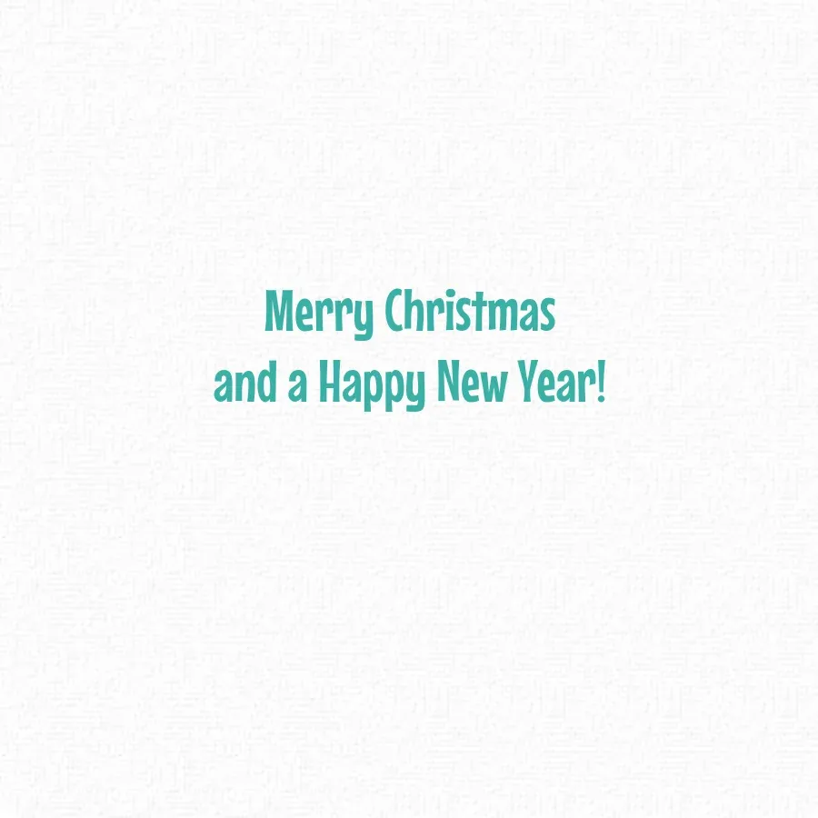 Festive Holiday Ornament card inside right