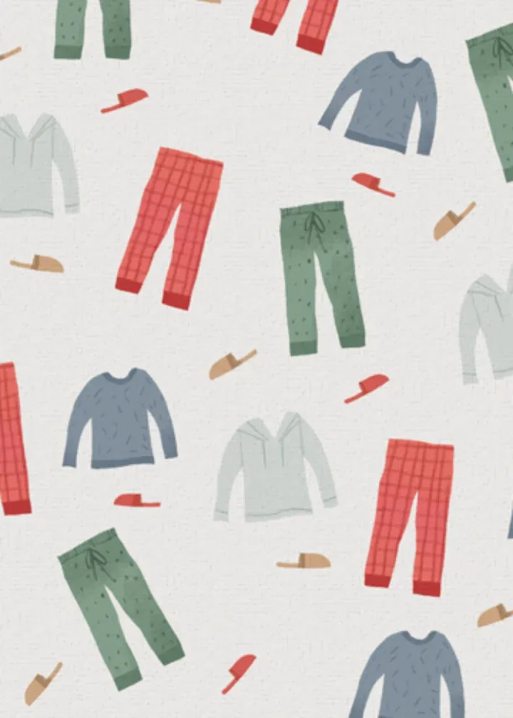 Work From Home Holiday card inside left