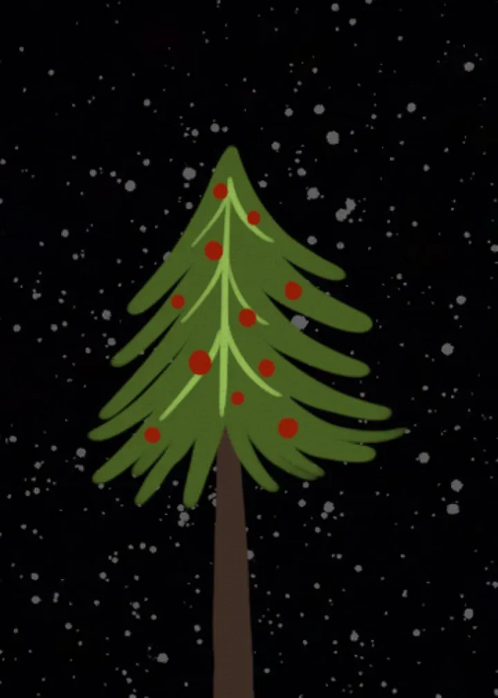 Holiday Appreciation Trees card inside left