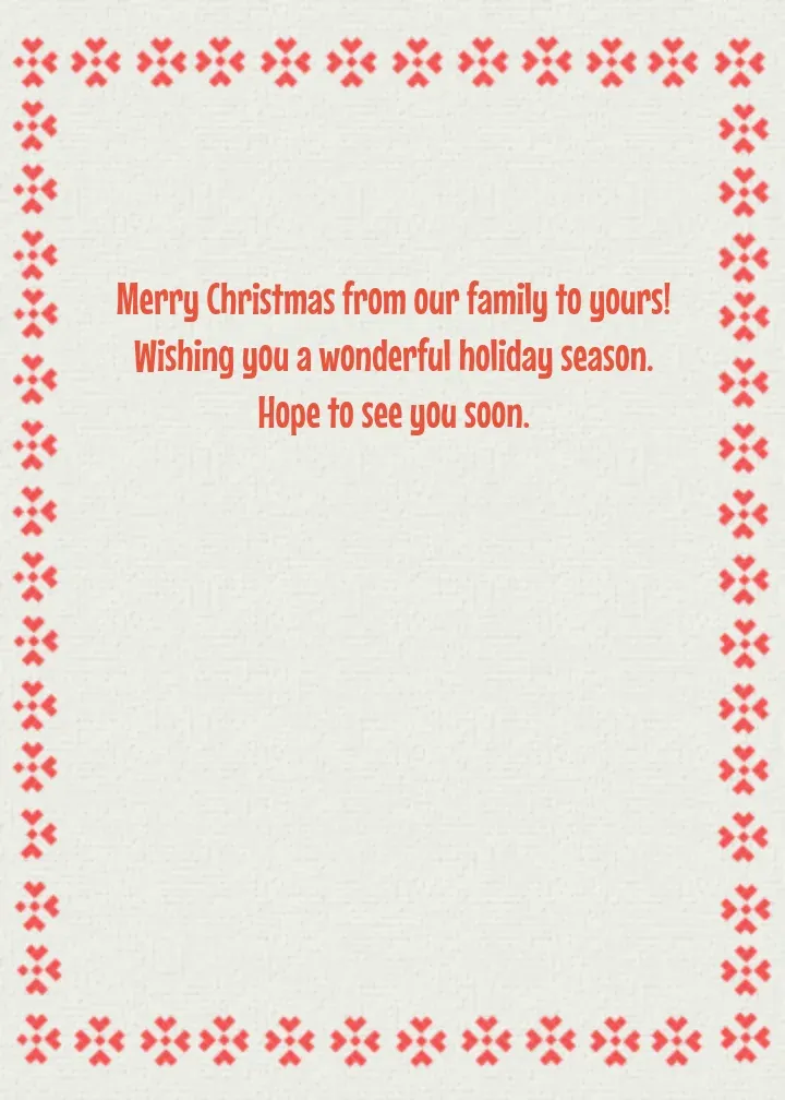 Ugly Sweater Photo card inside right