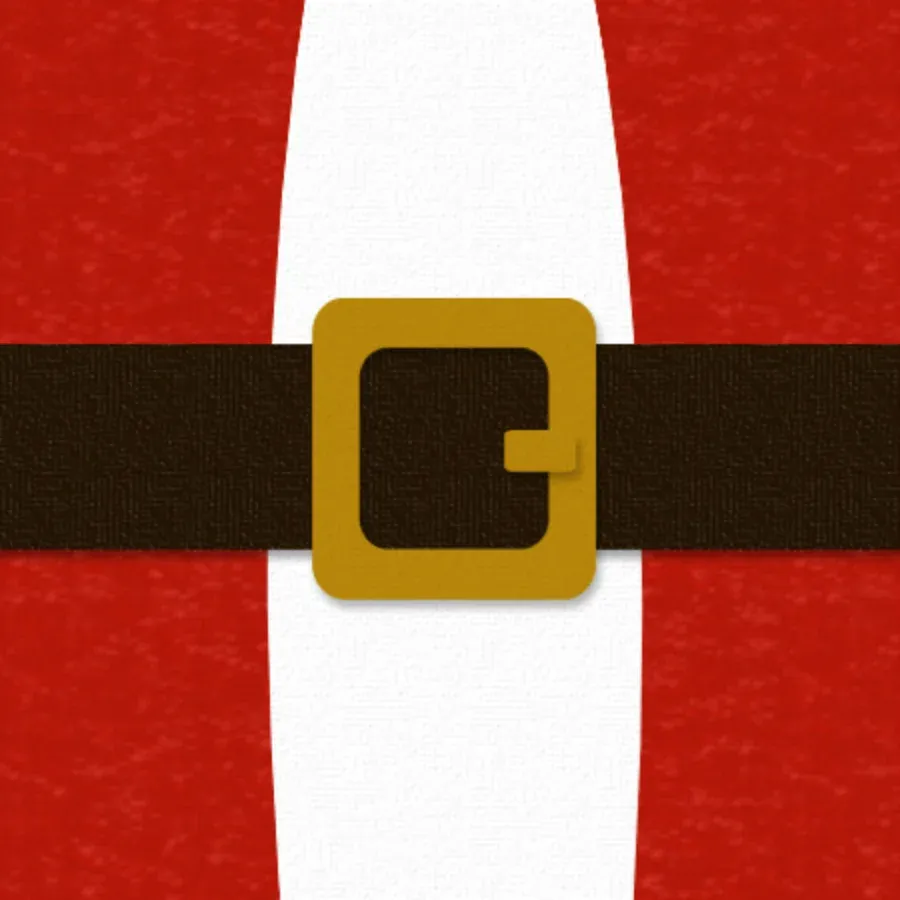 Christmas Santa Belly card front