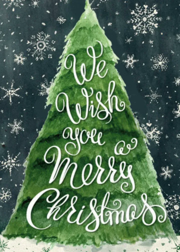 Very Merry Christmas Tree card front