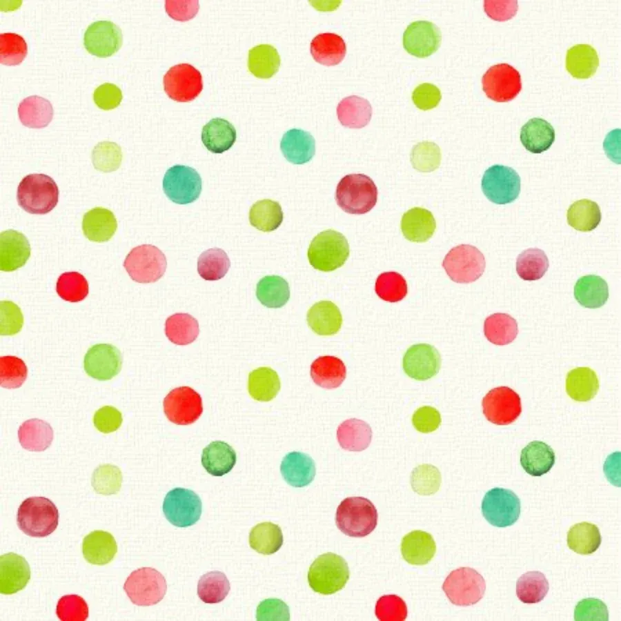 Christmas Watercolor Dots card inside left